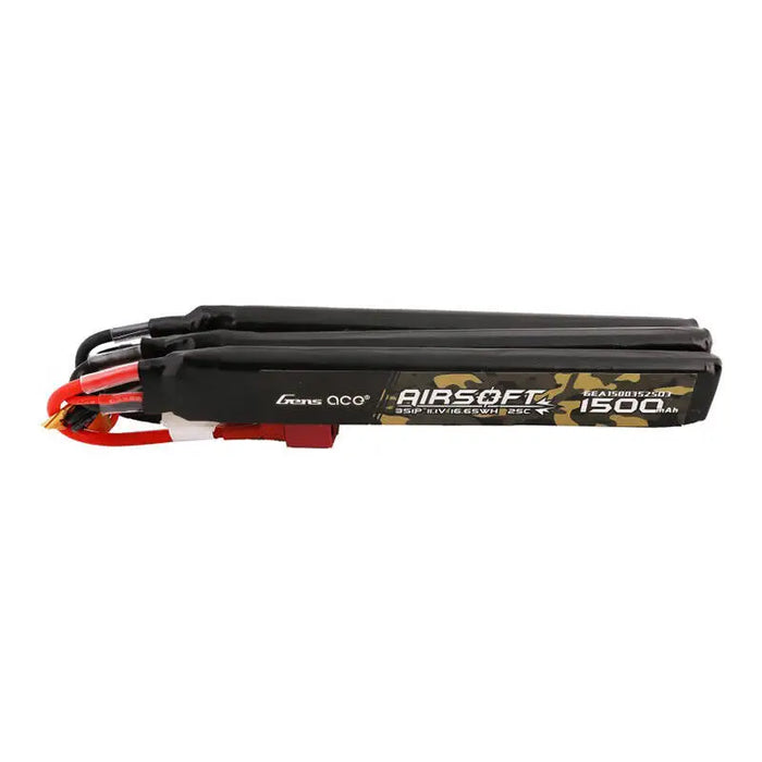 Gens ace 25C 1500mAh 3S1P 11.1V Nunchuck 3X Airsoft Gun Lipo Battery with T Plug - Lithium and NiMH<<<Batteries<<<RC