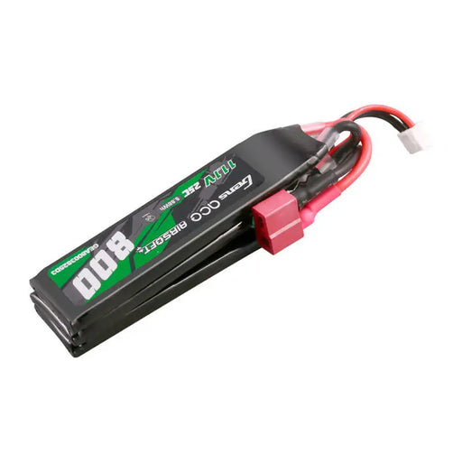Gens ace 25C 800mAh 3S1P 11.1V NUNCHUCK 3X Airsoft Gun Lipo Battery with Deans(T) Plug - Lithium