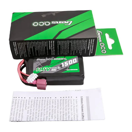 Gens ace 35C 1500mAh 3S1P 11.1V Airsoft Gun Lipo Battery with T Plug - Lithium and NiMH<<<Batteries<<<RC