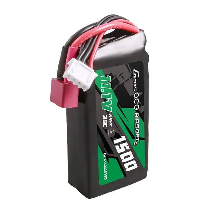 Gens ace 35C 1500mAh 3S1P 11.1V Airsoft Gun Lipo Battery with T Plug - Lithium and NiMH<<<Batteries<<<RC