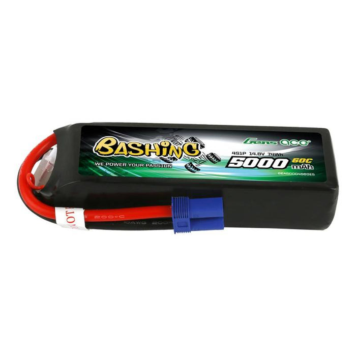 Gens Ace Bashing 5000mAh 14.8V 4S1P 60C EC5 LiPo Battery - Lithium and NiMH<<<Batteries<<<RC models<<<InnproXML