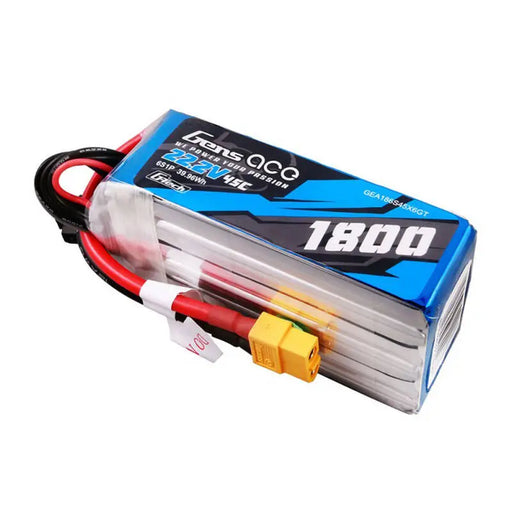 Gens ace G-Tech 1800mAh 22.2V 45C 6S1P Lipo Battery Pack with XT60 Plug - Lithium and NiMH<<<Batteries<<<RC