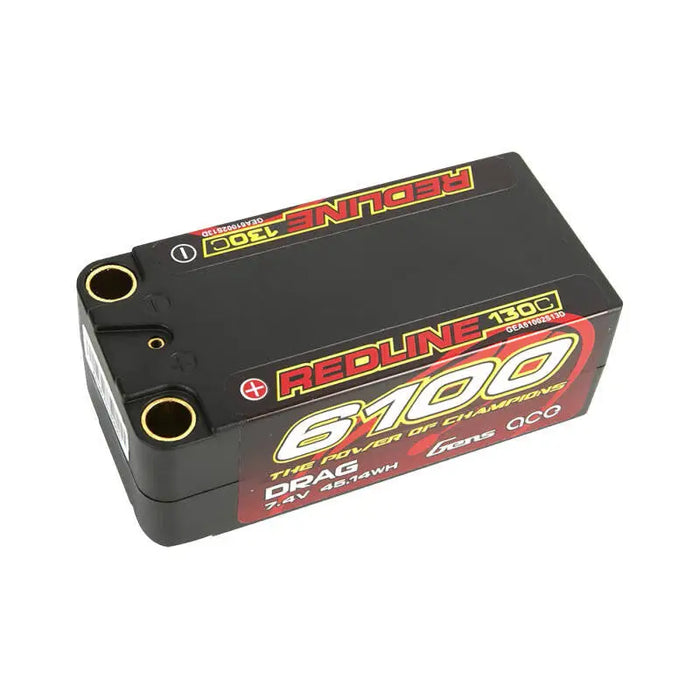 Gens ace Redline Series 6100mAh 7.4V 130C 2S2P HardCase 71# LiPo Battery - Lithium and NiMH<<<Batteries<<<RC