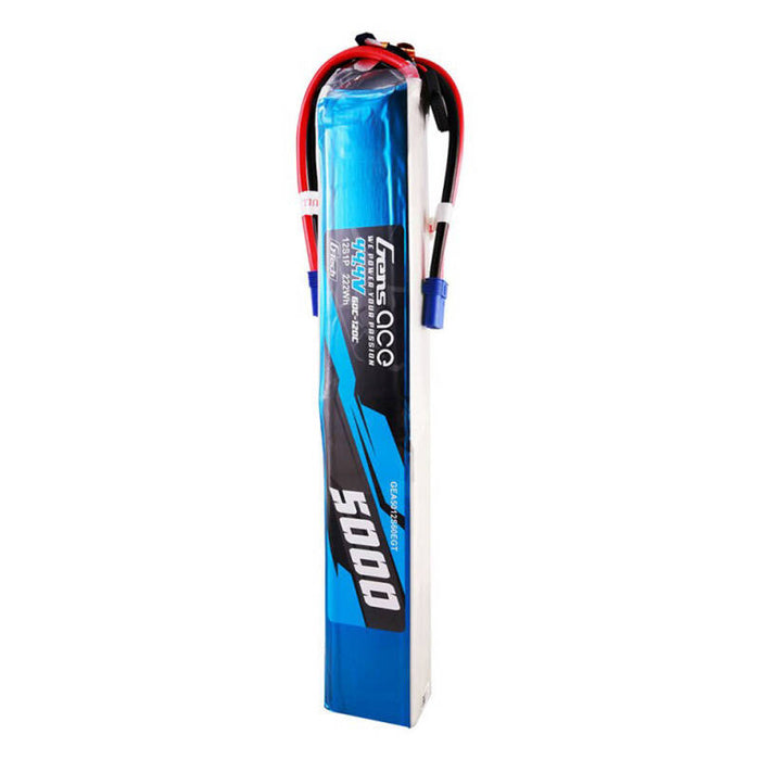 Gens ace G-Tech 5000mAh 60/120C 44.4V 12S1P Lipo Battery Pack with EC5 Plug