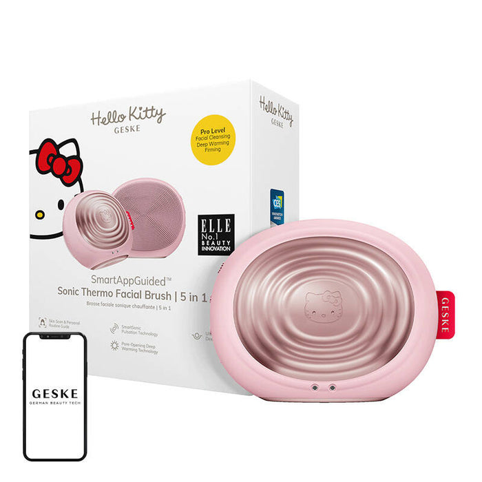 Sonic Thermo Facial Brush 5in1 Geske with APP (hello kitty pink)