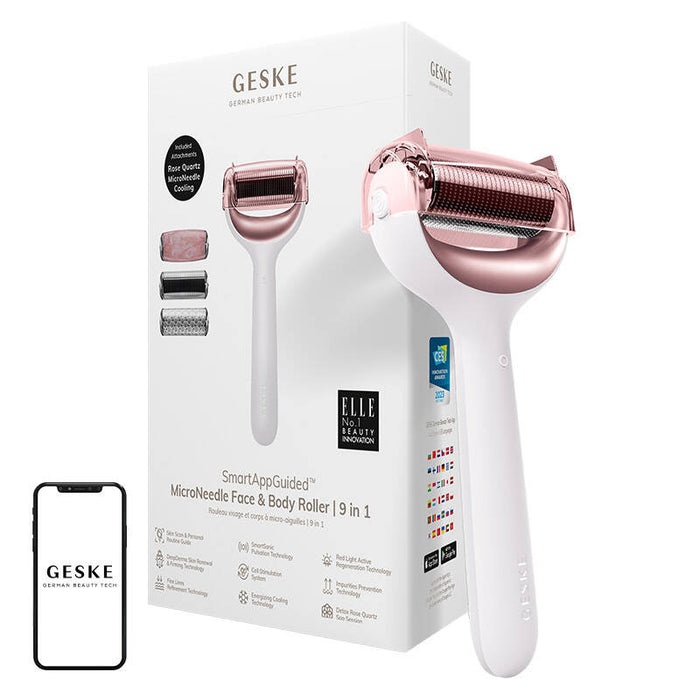 Micro Needle Face&Body Roller 9in1 Geske with APP (starlight)