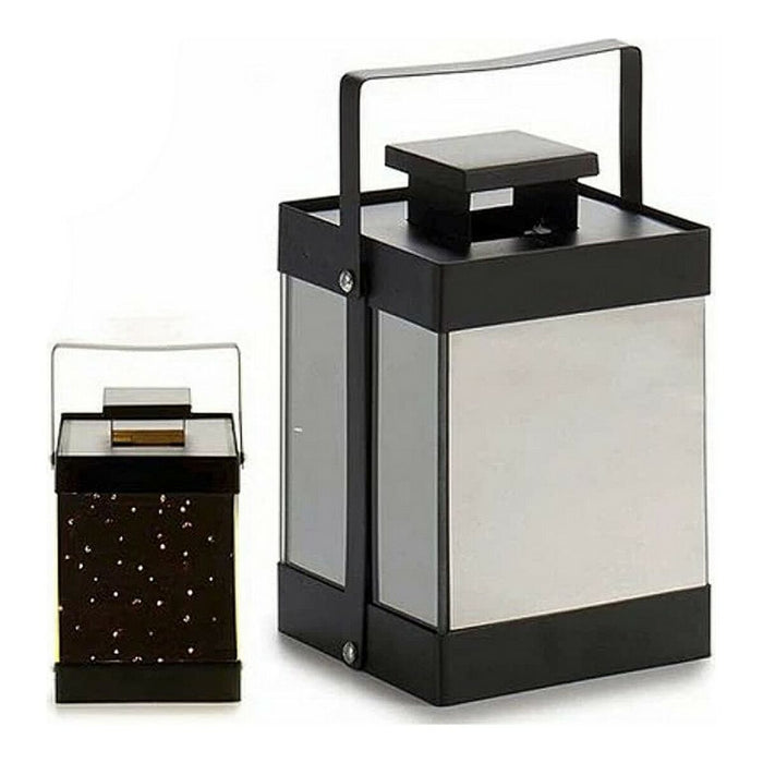 LED Lantern Gift Decor Black Mirror 12,5 x 18,5 x 12,5 cm Metal