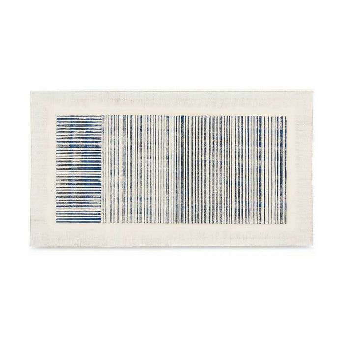 Canvas Gift Decor Blue White Stripes With relief 110 x 60 x 2,5 cm (2 Units)