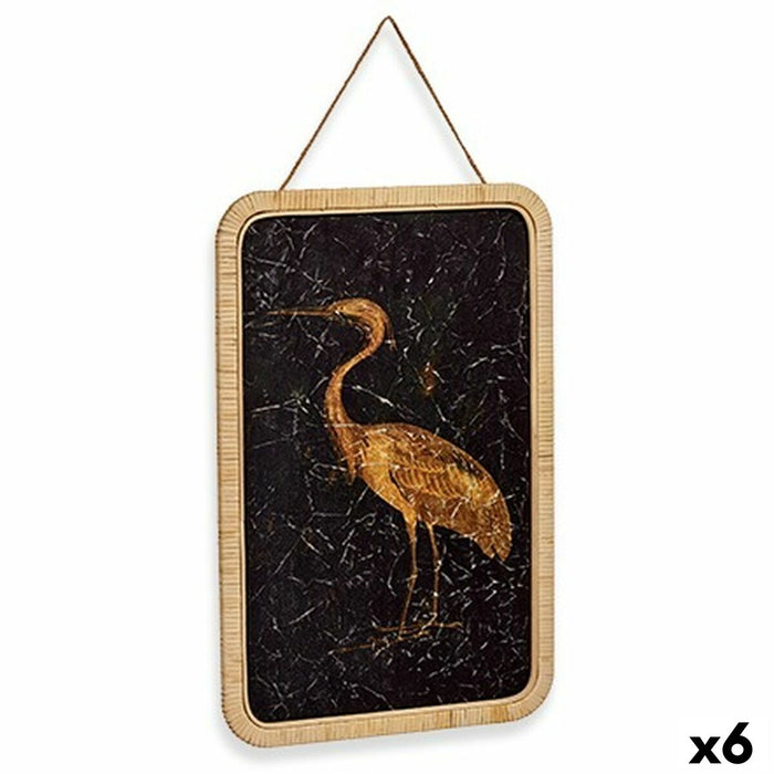 Canvas Gift Decor Heron 2 x 60 x 40 cm (6 Units)