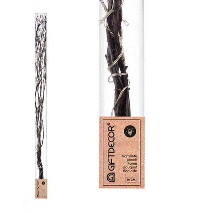 Bouquets Gift Decor Black Wood 20 x 90 x 6 cm LED Light (12 Units)