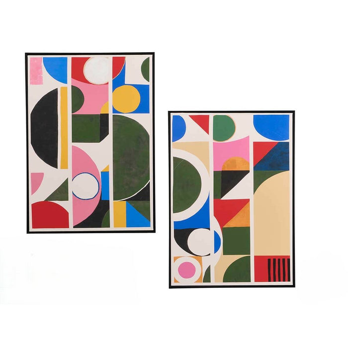 Canvas Gift Decor Abstract 50 x 3 x 70 cm (4 Units)