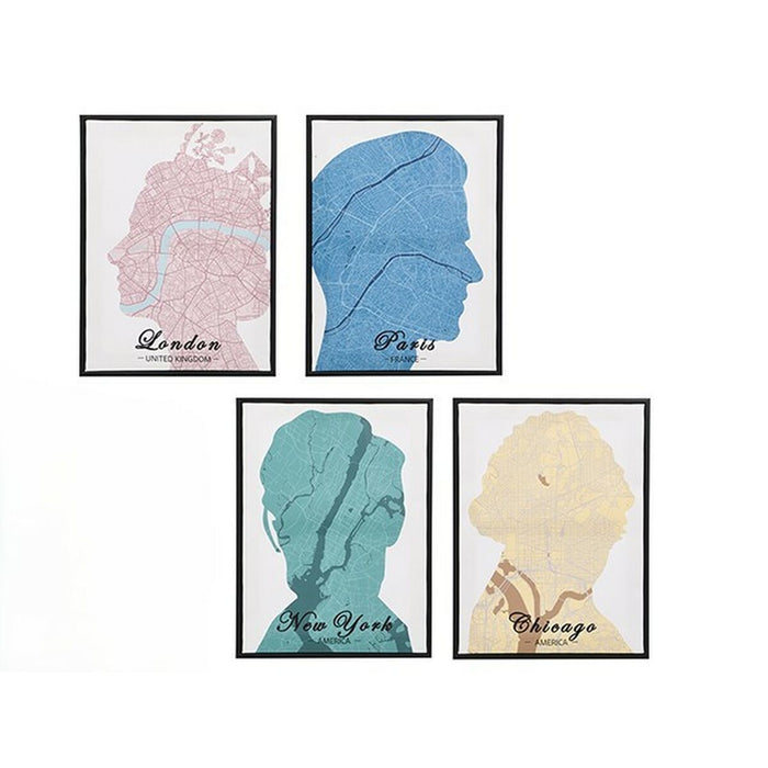 Canvas Gift Decor Royalty 30 x 3 x 40 cm (8 Units)