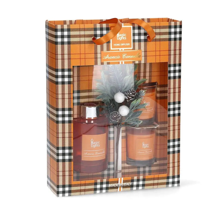 Gift Set Magic Lights Cinnamon 4 Pieces - Почистване Прахосмукачки И Гладене<<<Дом Градина<<<BigBuy&&&Ароматни