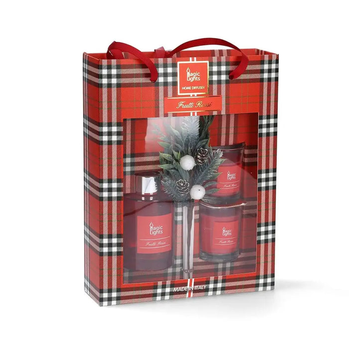 Gift Set Magic Lights Red fruits 4 Pieces - Почистване Прахосмукачки И Гладене<<<Дом Градина<<<BigBuy&&&Ароматни