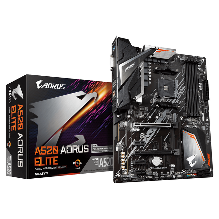 GIGABYTE A520 AORUS ELITE AM4 motherboard - Дънни платки<<<Компютърни компоненти<<<ValiAPI&&&Дънни