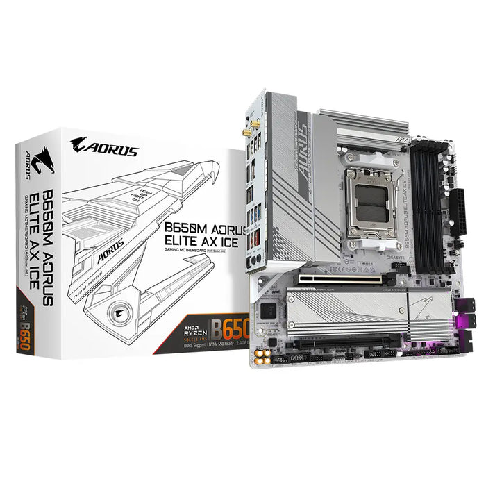 GIGABYTE B650M AORUS ELITE AX ICE motherboard - Дънни платки<<<Компютърни компоненти<<<ValiAPI&&&Дънни