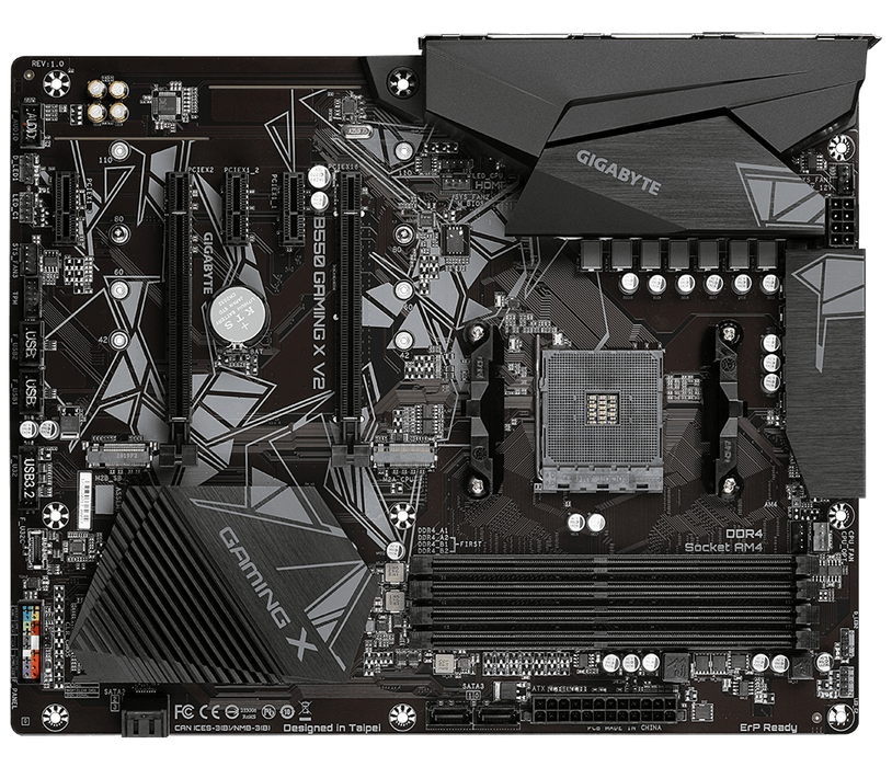 Motherboard GIGABYTE B550 GAMING X V2 Socket AM4, 4 x DDR4, RGB Fusion, V2 (rev. 1.0)