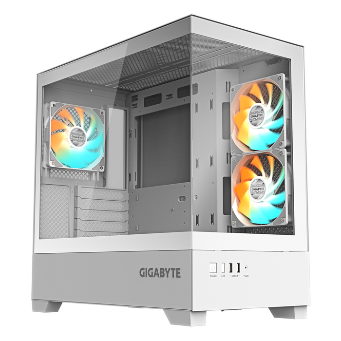 Box GIGABYTE C201 PANORAMIC ICE + 3 ARGB Fans