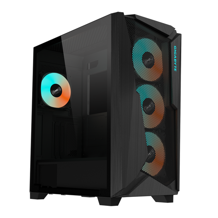 Box Gigabyte C301 Black V2, TG, Mid-Tower