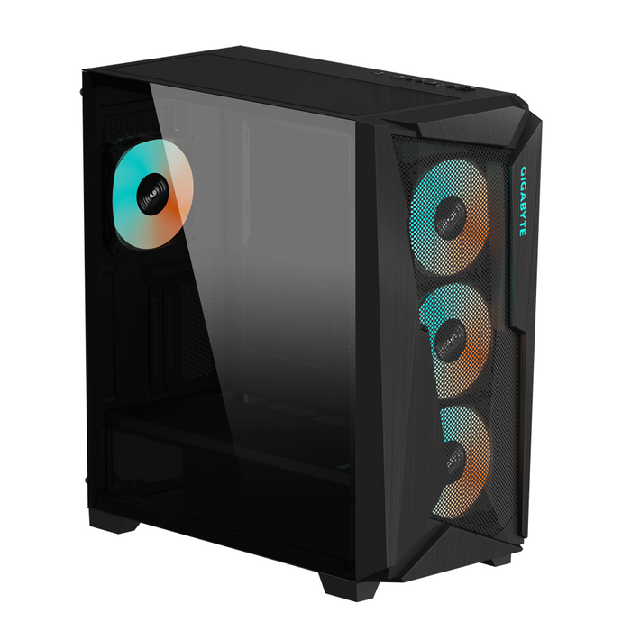 Box Gigabyte C301 Black V2, TG, Mid-Tower