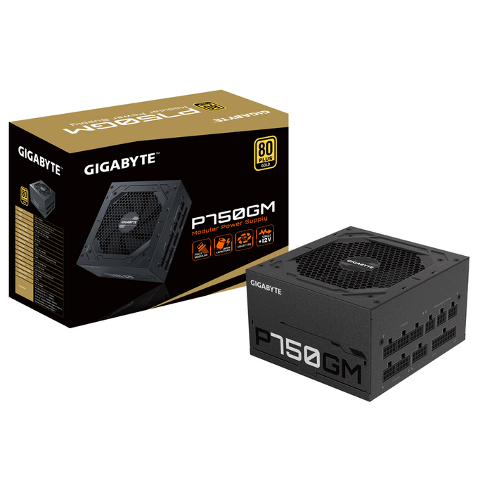Power supply unit Gigabyte P750W, 750W, 80+ GOLD, Modular