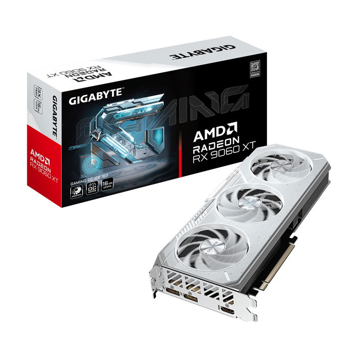 Video card GIGABYTE RADEON RX 9060 XT GAMING OC ICE 16GB GDDR6