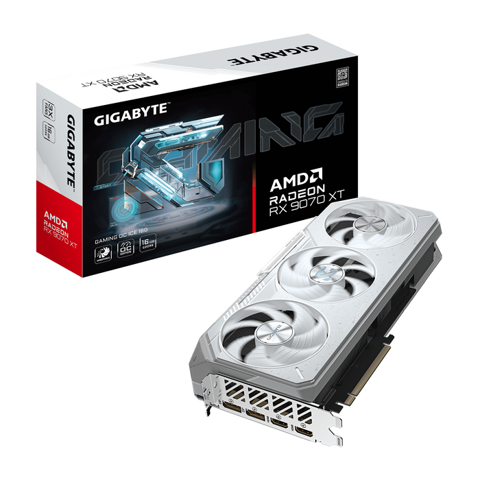 Video card GIGABYTE RADEON RX 9070 XT GAMING OC ICE 16GB GDDR6