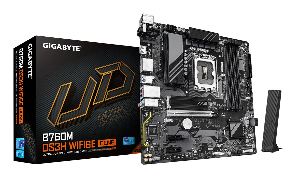 Motherboard Gigabyte B760M DS3H WIFI6E GEN5 INTEL B760 EXPRESS LGA 1700