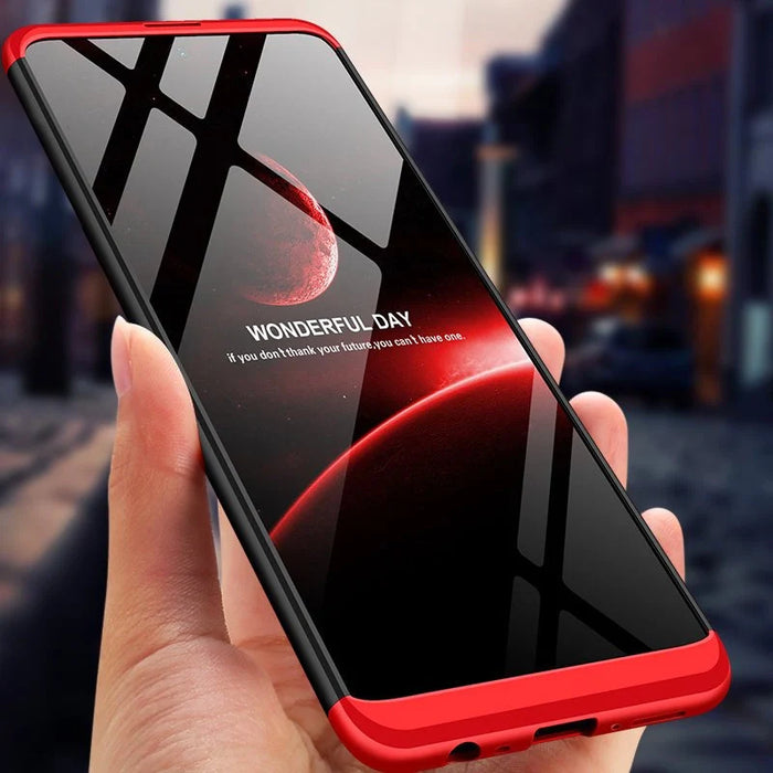 GKK 360 Protection Case Front and Back Case Full Body Cover Samsung Galaxy M51 black-red - Cell phone cases