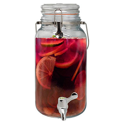GLASS DISPENSER FOR LIQUIDS 4L FAUCET VIN BOUQUET - Буркани и продукти за консервиране<<<Домашни