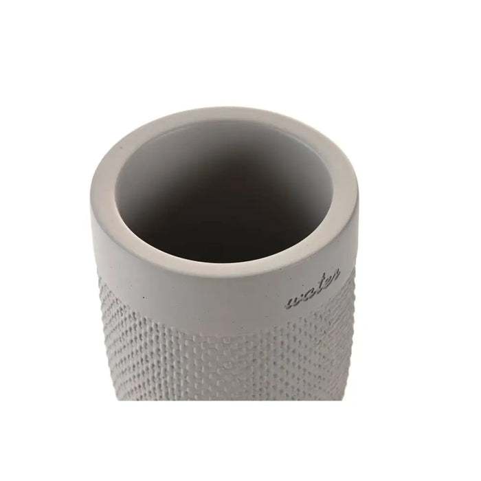 Glass DKD Home Decor Grey Cement 8 x 8 x 10,5 cm - Баня<<<Дом Градина<<<BigBuy&&&Аксесоари и кранчета<<<Баня<<<Дом