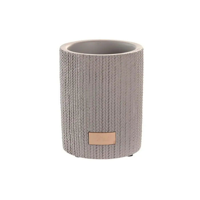 Glass DKD Home Decor Grey Cement 8 x 8 x 10 cm - Баня<<<Дом Градина<<<BigBuy&&&Аксесоари и кранчета<<<Баня<<<Дом