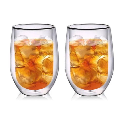 GLASS FOR HOT DRINKS 330 ML 2 PCS DOUBLE WALLED FAUBOURG LYON - Сервизи чаши и чинии<<<Домашни