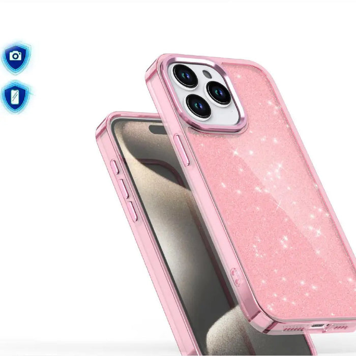 Glitter Case for iPhone 16 Pro - pink with glitter - Cell phone cases and covers<<<HurtelXML