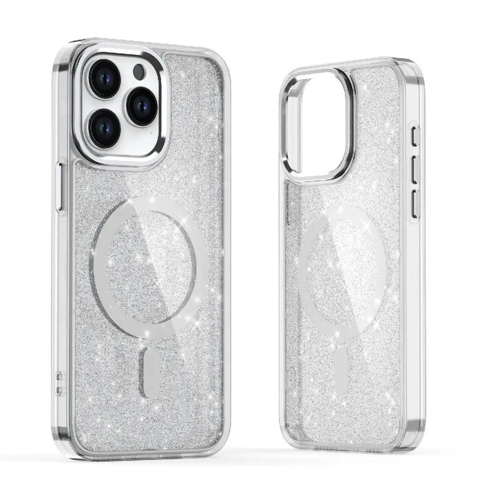 Glitter Case MagSafe Compatible for iPhone 17 Pro - Semi-Transparent - Cell phone cases and covers<<<HurtelXML