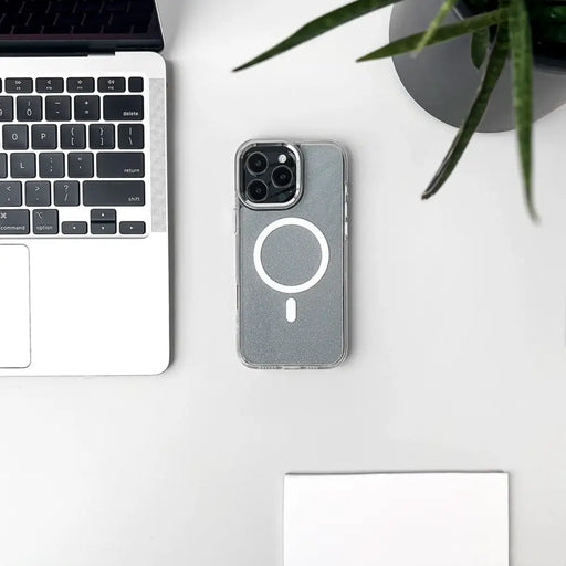 Glitter Case with MagSafe for Samsung Galaxy A16 5G - White - Cell phone cases and covers<<<HurtelXML