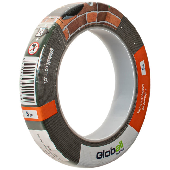 DOUBLE ADHESIVE MOUNTING TAPE EXTERIOR 5 MX 19 MM GLOBALL