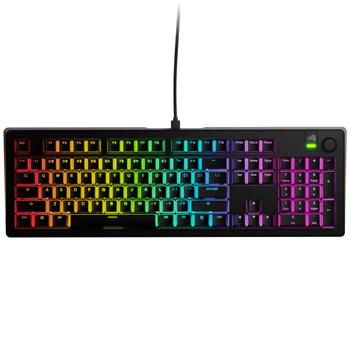 Glorious GMMK 3 100% Black Gaming Mechanical Keyboard - Fox Linear Switches