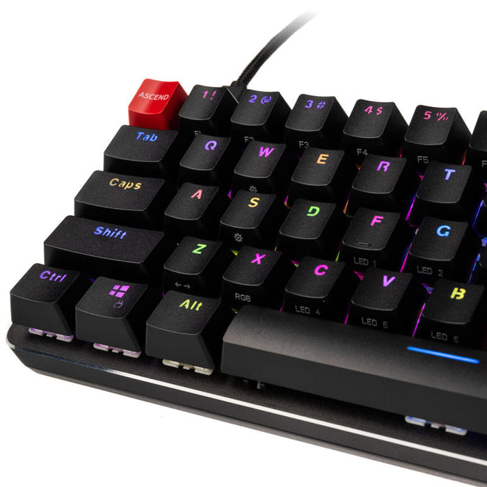 Glorious GMMK Black Compact Gaming Mechanical Keyboard - Gateron Brown Switches, US-Layout