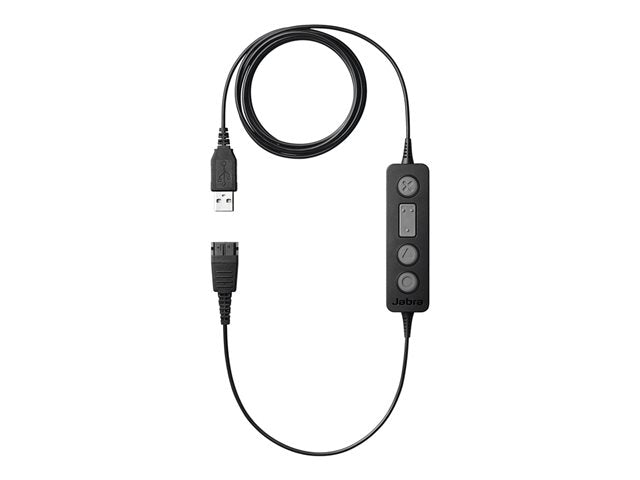 JABRA LINK 260 Headset adapter USB male to Quick Disconnect for BIZ 2300 Duo 2300 MS QD Mono 2300QD Mono 2400 Duo 2400 Mono Head