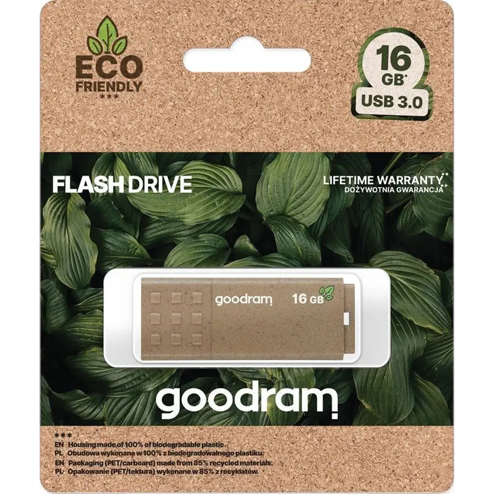 GOODRAM FLASHDRIVE 16 GB ECO FRIENDLY USB 3.0 RE - FlashDrivesPAM-FLD<<<Memory devicesPAM<<<ActionPL