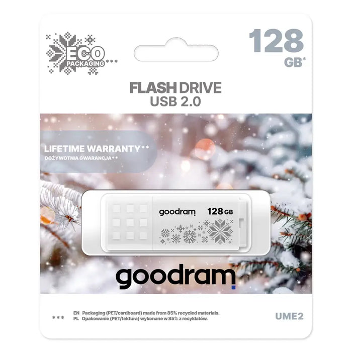 Goodram UME2 Winter USB 128GB Flash Drive - White - Flash memory<<<HurtelXML&&&FlashDrivesPAM-FLD<<<Memory