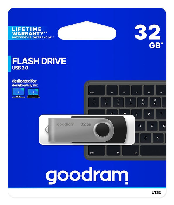 Goodram UTS2 USB flash drive 32 GB USB Type-A 2.0 Black,Silver