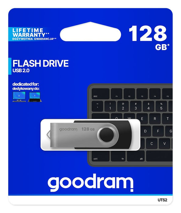 Goodram UTS2-1280K0R11 USB flash drive 128 GB USB Type-A 2.0 Black,Silver