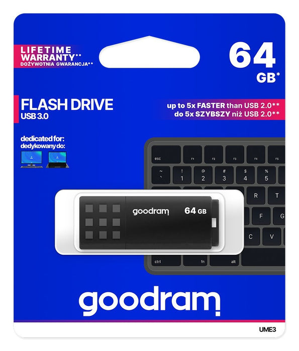 Goodram UME3 USB flash drive 64 GB USB Type-A 3.0 (3.1 Gen 1) Black