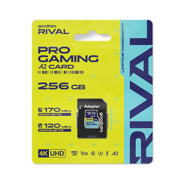 GOODRAM RIVAL M2AA 256 GB MicroSDXC V30 A2 UHS-I U3 + adapter (GGSM2AA-2560R12)
