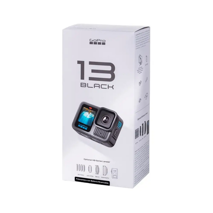 GoPro HERO13 BLACK action sports camera 27.6 MP 5.3K Ultra HD CMOS 25.4 / 1.9 mm (1 / 1.9’’) Wi-Fi 121 g - Sport video