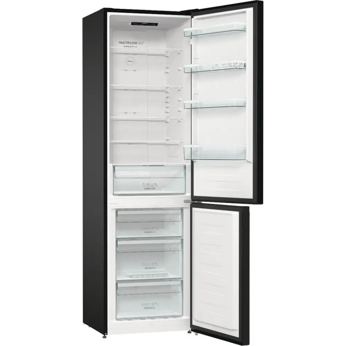 Gorenje NRK6202EBXL4 fridge-freezer Freestanding 331 L E Black - Freestanding refrigerator-freezers