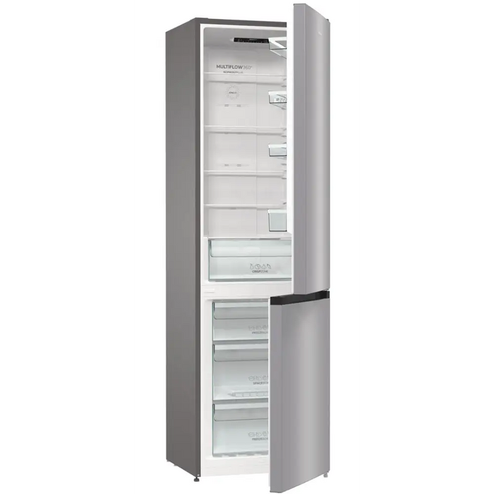 Gorenje NRK6202ES4 fridge-freezer Freestanding 331 L E Grey - Freestanding refrigerator-freezers
