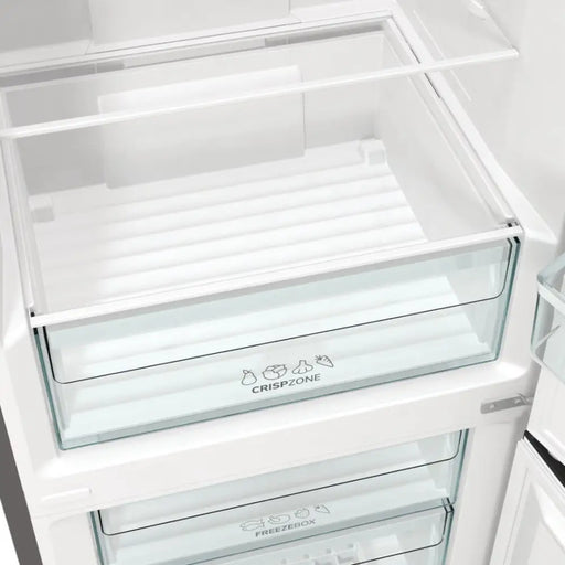 Gorenje NRK6202EXL4 fridge-freezer Freestanding 331 L E Grey - Freestanding refrigerator-freezers